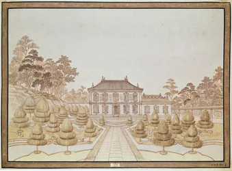 Eines der 36 Paläste des Kaisers in Yuen Ming Yuen, gebaut von Benoit im Jahr 1750